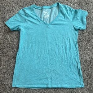 Nike Women's Blue V-Neck Top
